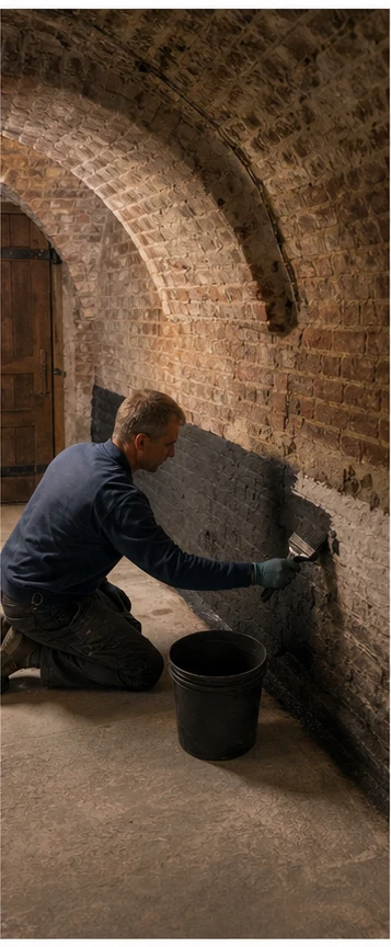Waterdichte kelderbekuiping met verzorgde kimnaad